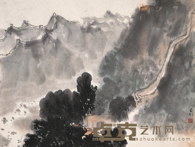 亚明 长城 镜心 34×45cm
