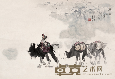 李山 1979年作 驼铃叮铛 镜心 40×59cm