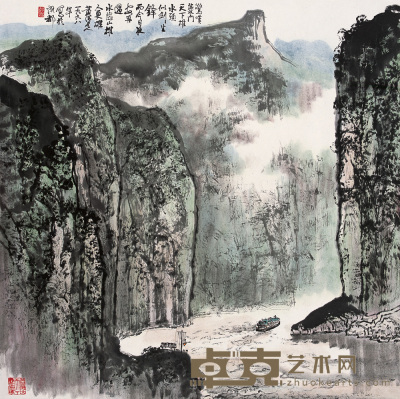 黄纯尧 1988年作 夔门天下雄 镜心 67×67.5cm
