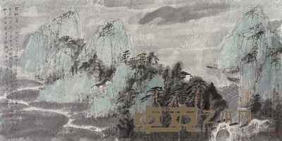 常进 2001年作 太湖缥缈峰 镜心 68.5×38cm