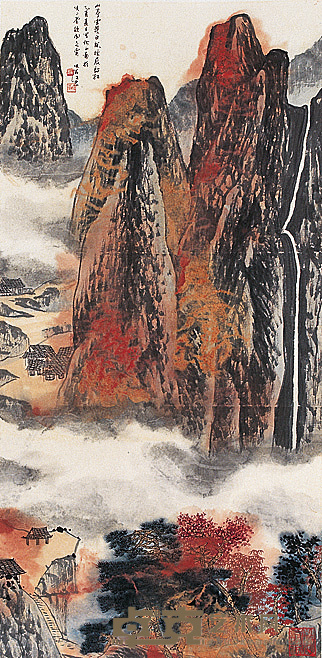 江宏 红树白云 立轴 132×68cm