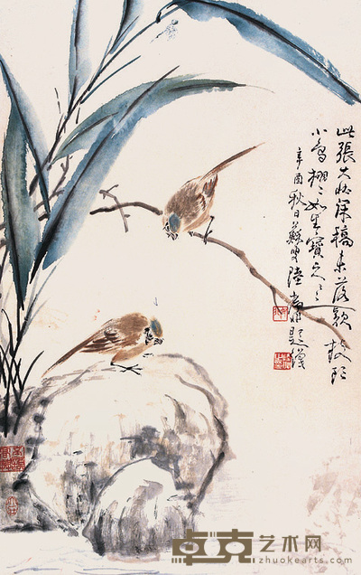 张大壮 花鸟 立轴 62×39.5cm