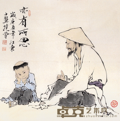 范曾 人物 单片 67×67cm