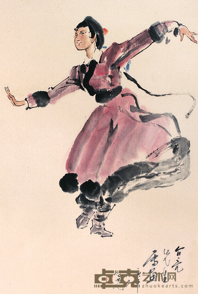 杨之光 人物 立轴 67×46cm