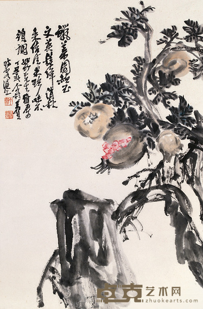 王个簃 多子图 立轴 68×45cm