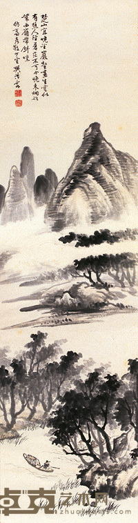 樊浩霖 山水 立轴 104×27cm