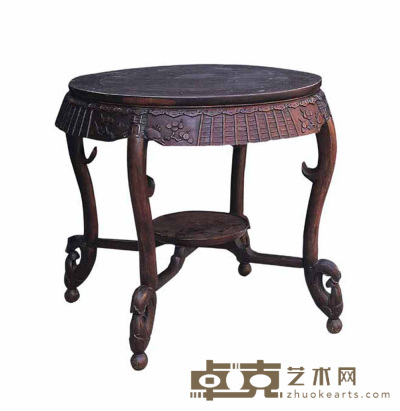 清 红木圆桌 76×76cm