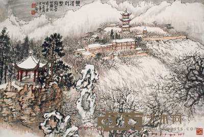 钱松嵒 双清别墅 立轴 67×45cm