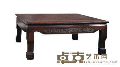 清 红木嵌丝方桌 70×90cm