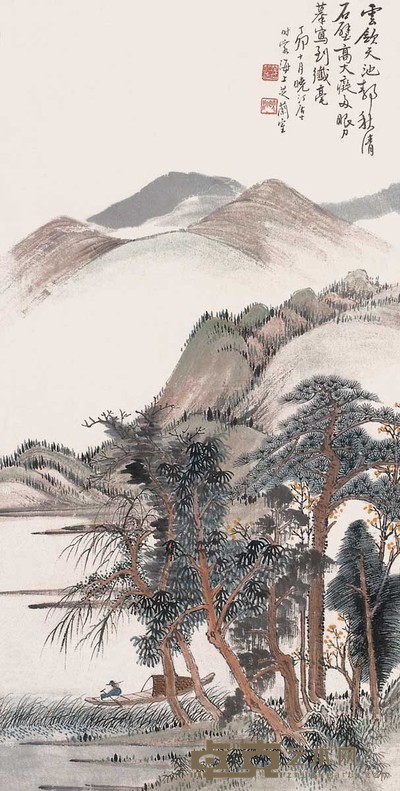 黄晓汀 山水 镜心 63×33cm