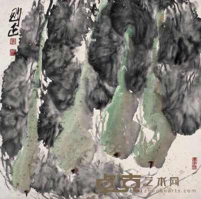 李魁正 花果 镜心 65×65cm