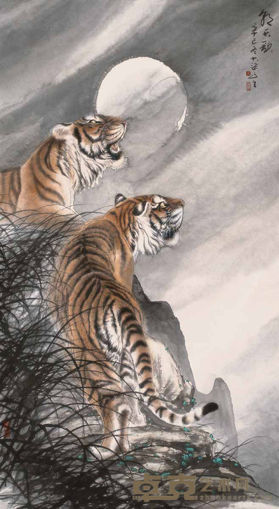 张近生 2001年作 朝天歌 镜心 153×84cm