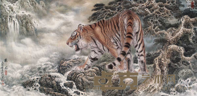 李福堂 雄风 镜心 67×136cm