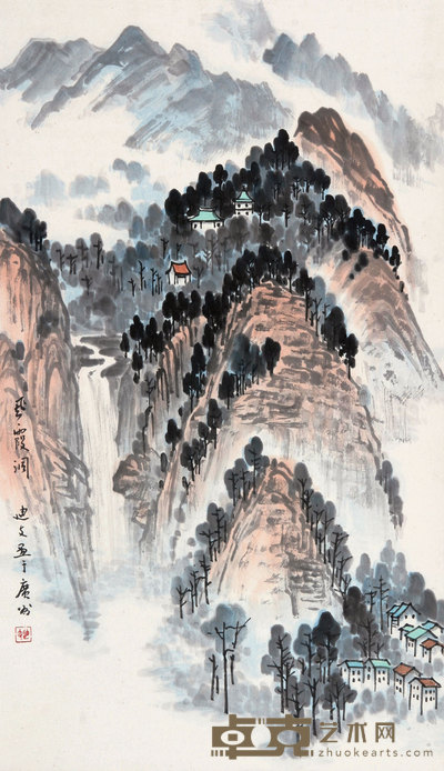 蔡迪支 山水 立轴 69×40cm