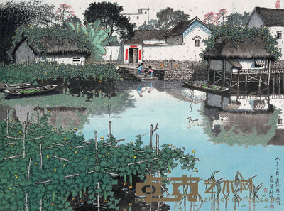 陈舫枝 水乡三月 镜心 93×70cm