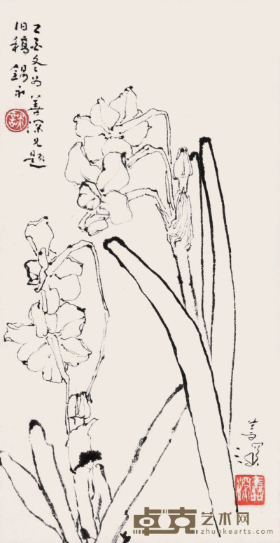 杨善深 花卉 镜心 28×15cm