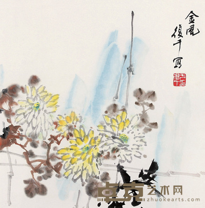 于复千 金风 镜心 40×40cm