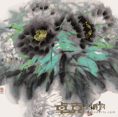 王璜生 花卉 镜心 68×68cm