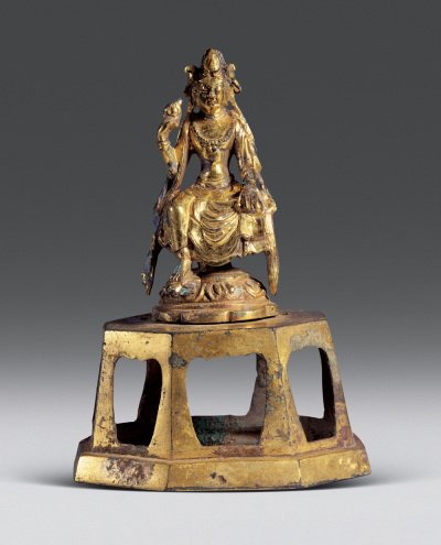 唐 铜鎏金观音菩萨像