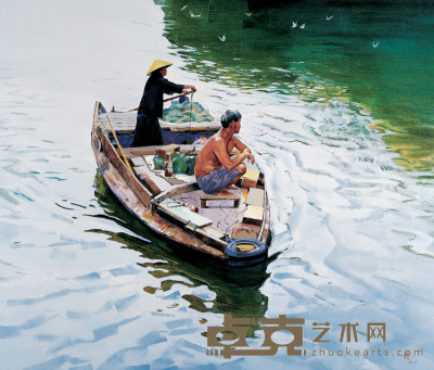 王昌楷 2002年 回眸三亚湾 110×120cm
