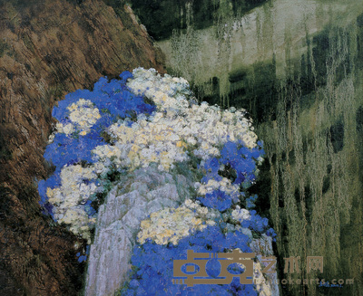 闻立鹏 2000年 山花 65×80cm