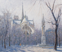 尹戎生 1997年 雪后阳光—巴黎圣母院