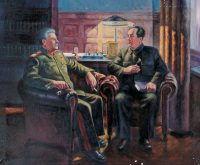 刘文清 1950年 毛泽东与斯大林会晤