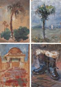 符罗飞 1952年 风景（1-3）、静物（4）