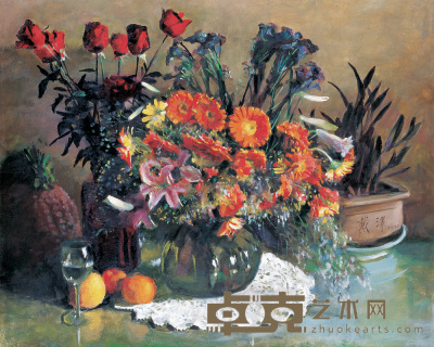 戴泽 2000年 静物—花卉 81×100.5cm