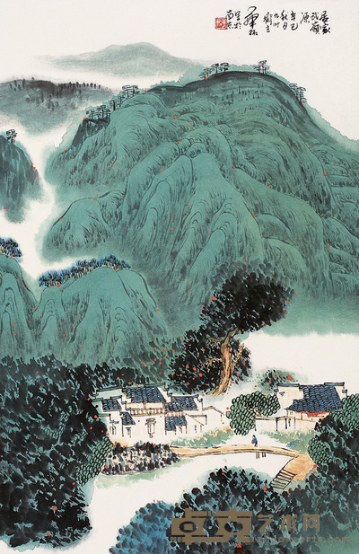 华拓 2001年作 居家武林 立轴 68×45cm