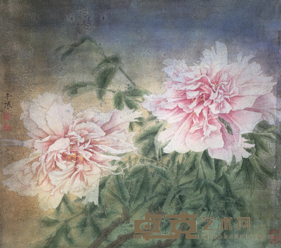 杜平让 花卉 镜心 65×66cm