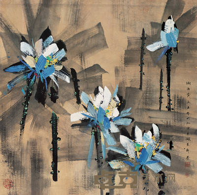 黄永玉 荷花 镜心 99×99cm