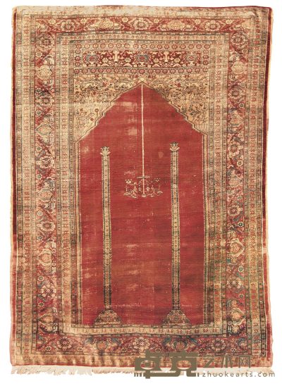 约19世纪末作 大不里士丝织地毯 167×112cm