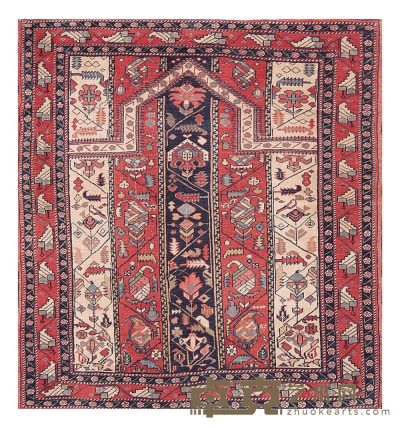 约1925-1950年作 马拉塞里-希文地毯 100×90cm