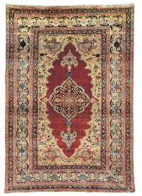 约19世纪中作 大不里士丝织地毯