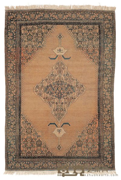 约1850-1875年作 萨南达地毯 200×136cm