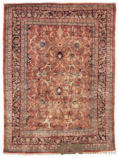 约1875-1900年作 大不里士丝织地毯 201×120cm