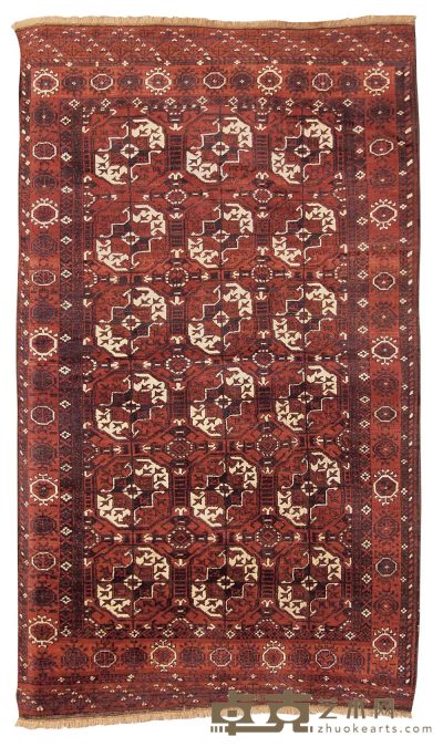 约19世纪末作 巴劳迪古地毯 209×125cm
