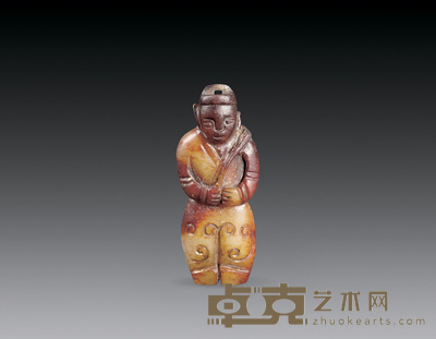 汉代 白玉人 高6.7cm