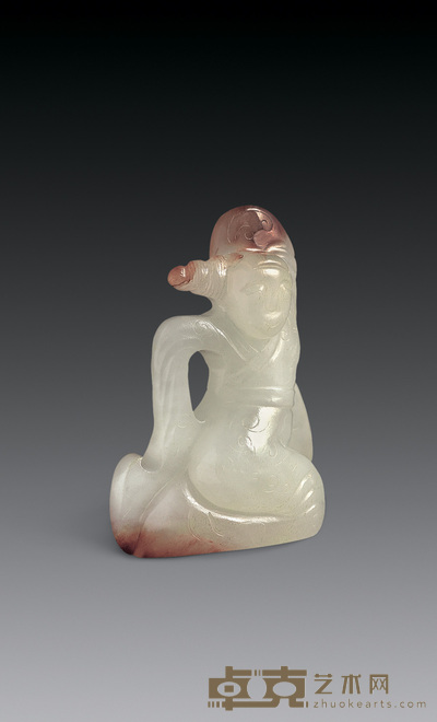 汉代 白玉舞人 高5.1cm