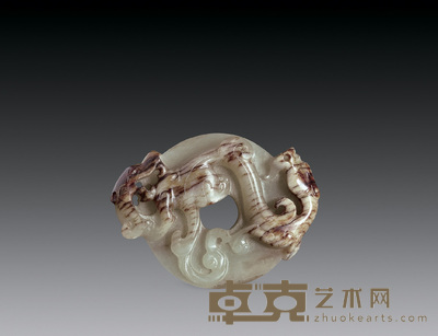 宋代 玉螭纹璧 长6.2cm；宽4.6cm