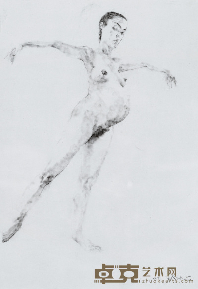 何多苓 2005年作 舞者 42×28cm