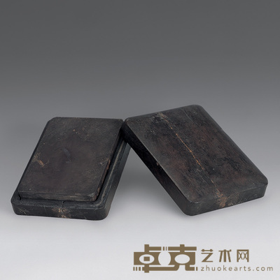 清 长方形凤纹端砚 14.5×9.5cm