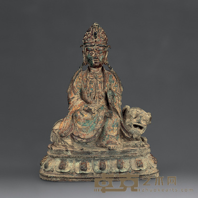 明 铜鎏金佛像 高31cm