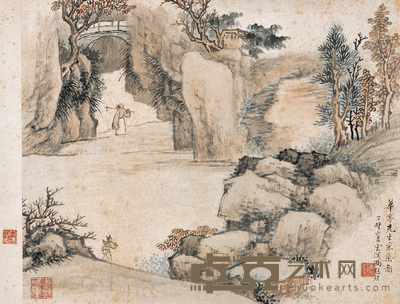 冯超然 1927年作 采药图 镜心 30×38cm