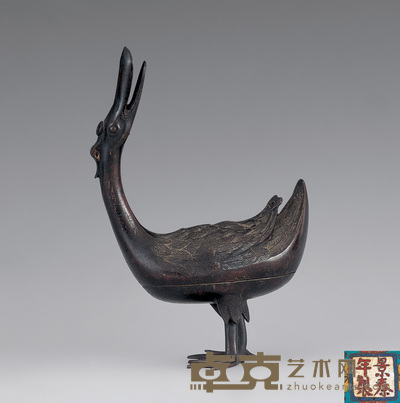 清 铜鹅香熏 27×18cm