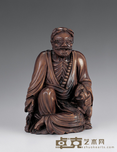 清 龙眼木佛像 高28cm