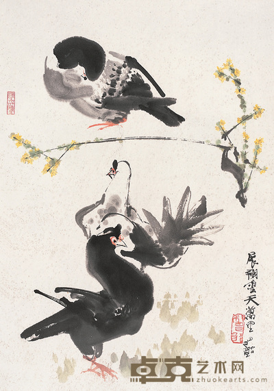 徐昌酩 展翔云天万里 立轴 65×46.5cm