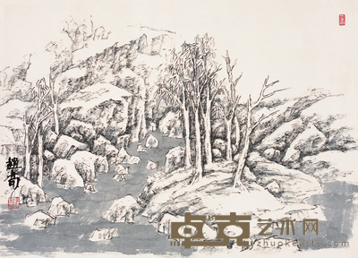 赵奇 山水 镜心 45×61cm