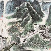 李行简 2000年作 蜀中寻常景